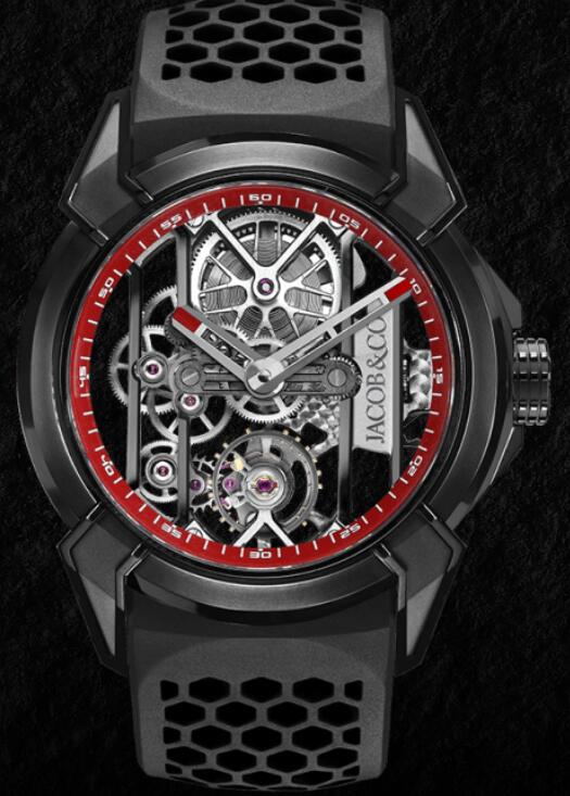 Jacob & Co EPIC X BLACK TITANIUM RED NEORALITHE INNER RING EX100.21.NS.RW.A Replica watch